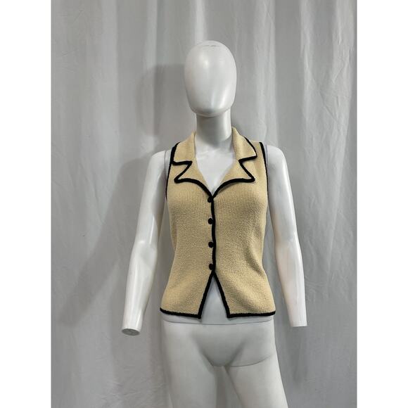 L'Academie By Marianna Beige 'Elektra' Vest Size S - Picture 2 of 4